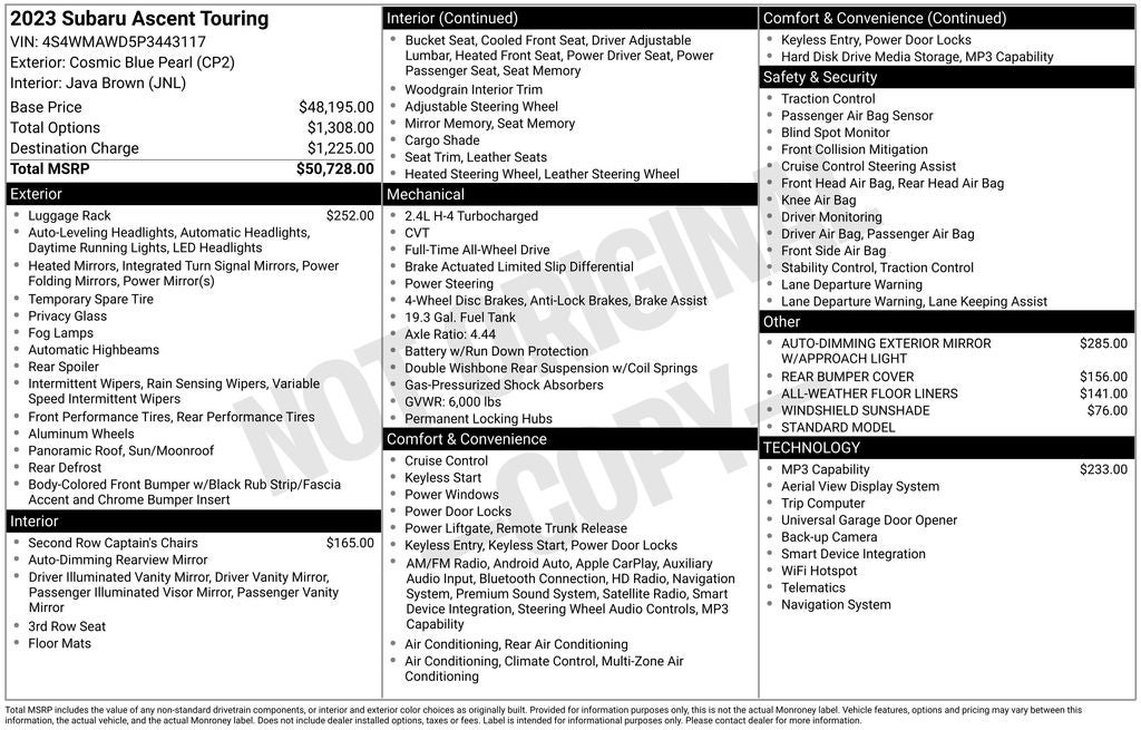 2023 Subaru Ascent Touring