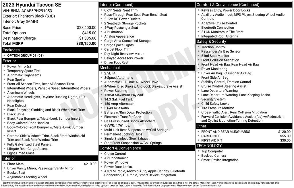 2023 Hyundai Tucson SE