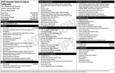 2025 Hyundai Santa Fe Hybrid Calligraphy