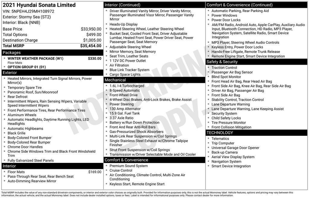 2021 Hyundai Sonata Limited