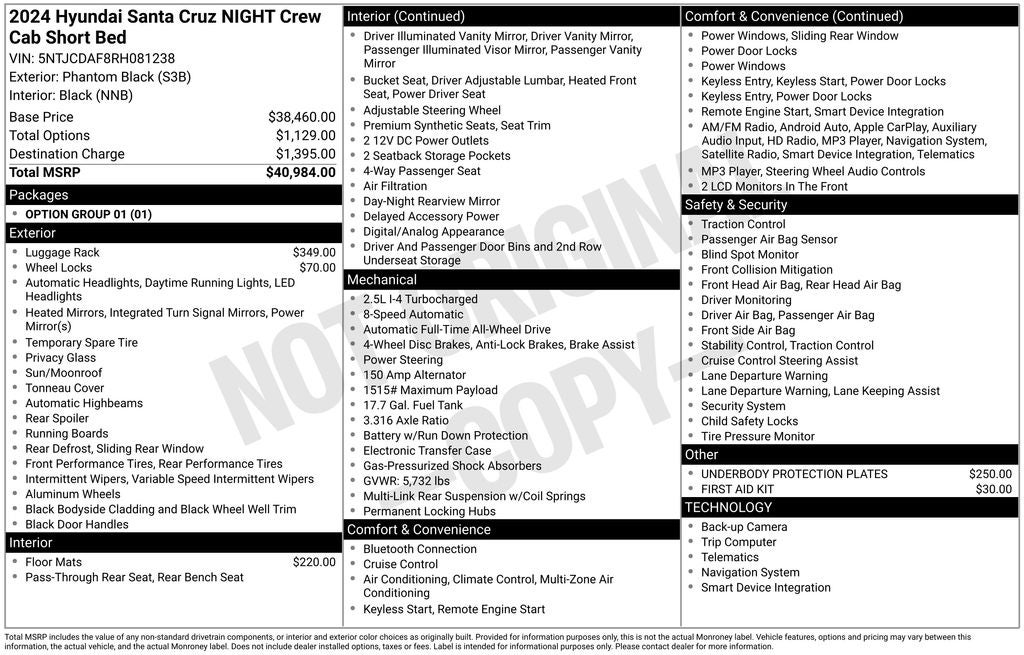 2024 Hyundai Santa Cruz NIGHT
