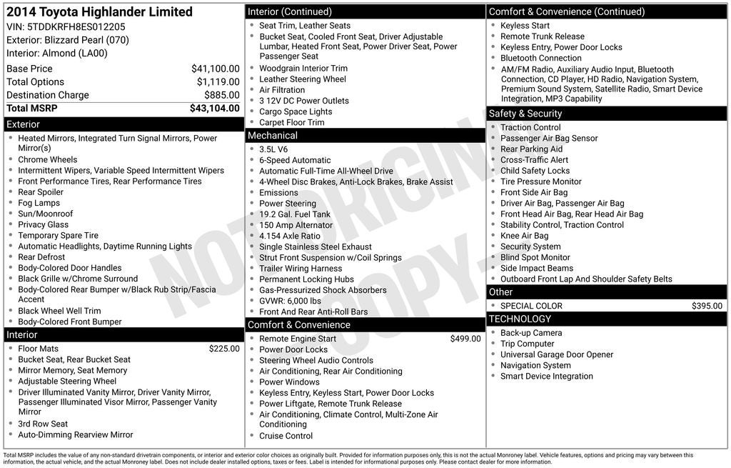 2014 Toyota Highlander Limited