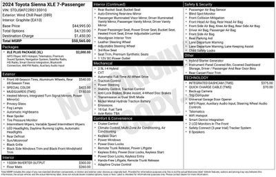 2024 Toyota Sienna XLE 7 Passenger