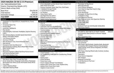 2025 Mazda Mazda CX-50 2.5 S Premium Package