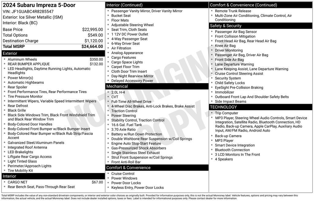 2024 Subaru Impreza Base