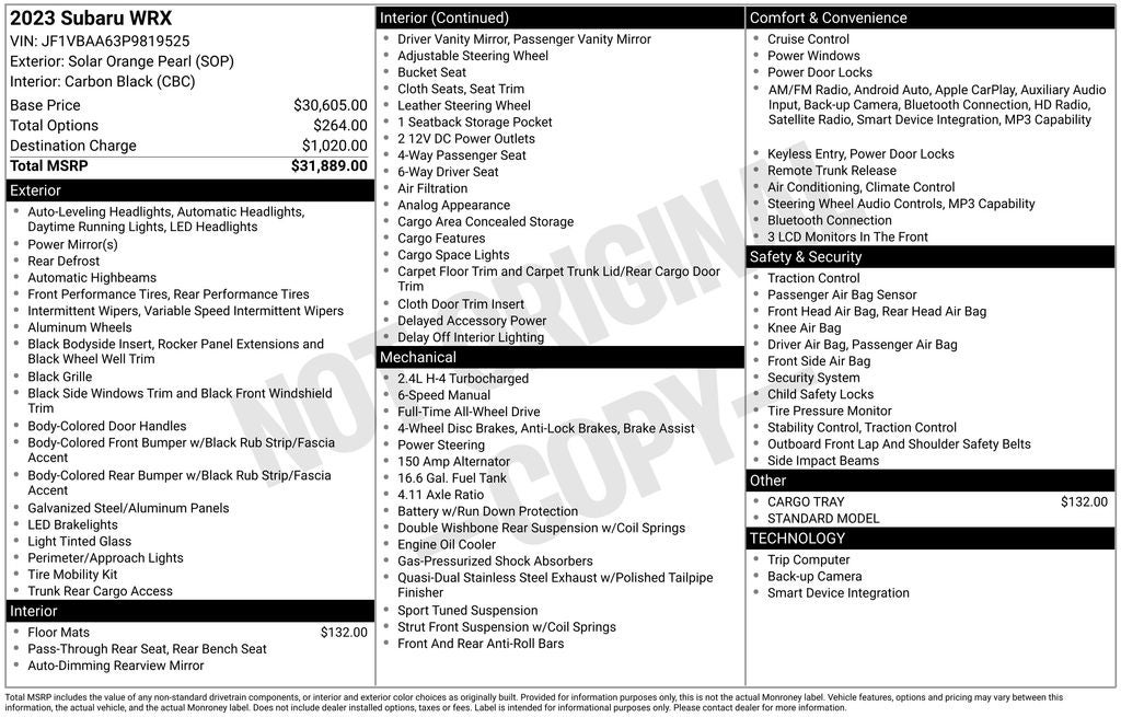 2023 Subaru WRX Base