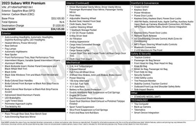2023 Subaru WRX Premium