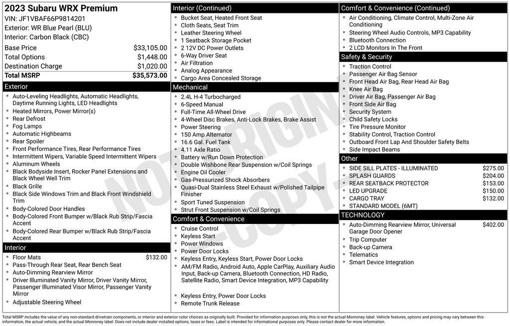 2023 Subaru WRX Premium