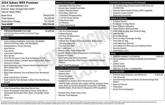 2024 Subaru WRX Premium