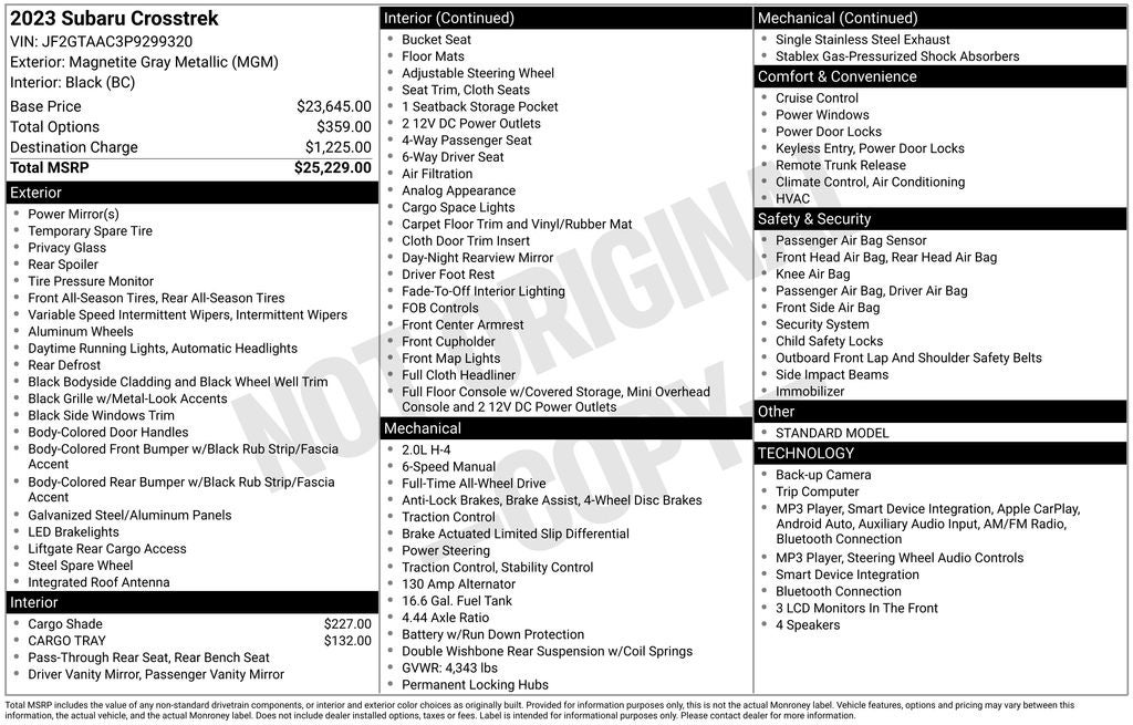 2023 Subaru Crosstrek Base