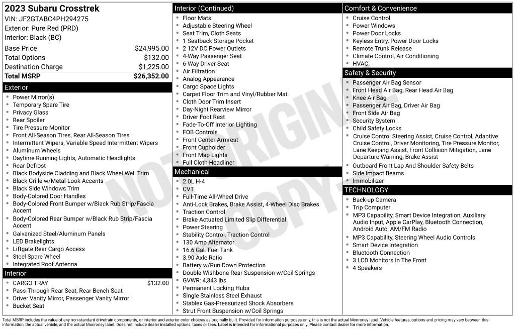 2023 Subaru Crosstrek Base