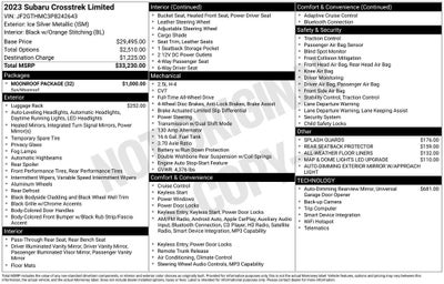 2023 Subaru Crosstrek Limited