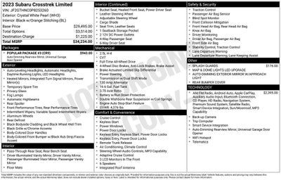 2023 Subaru Crosstrek Limited