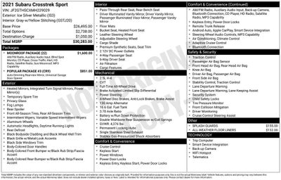 2021 Subaru Crosstrek Sport