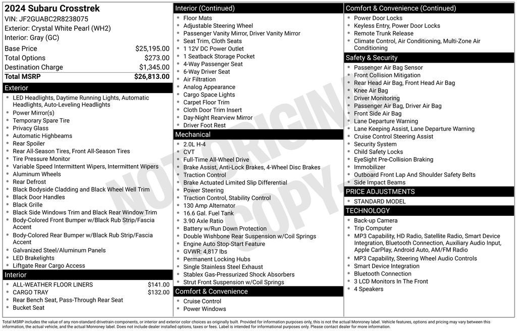 2024 Subaru Crosstrek Base