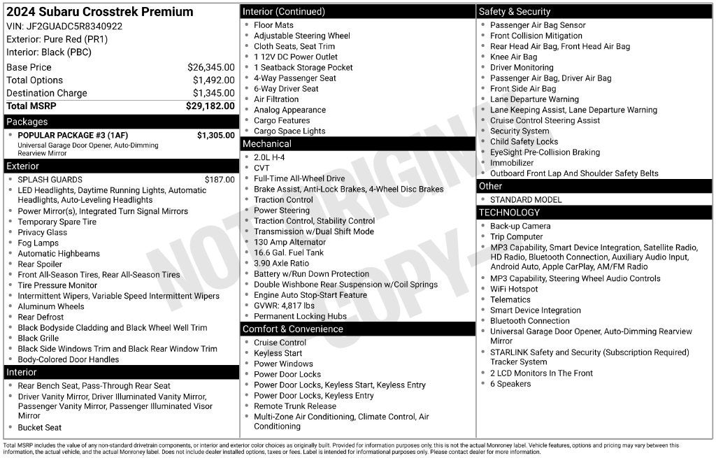 2024 Subaru Crosstrek Premium