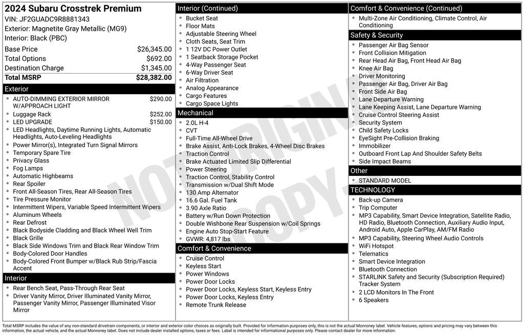 2024 Subaru Crosstrek Premium