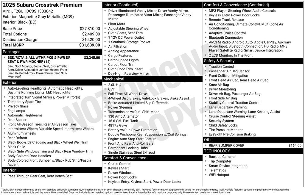 2025 Subaru Crosstrek Premium