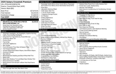 2025 Subaru Crosstrek Premium
