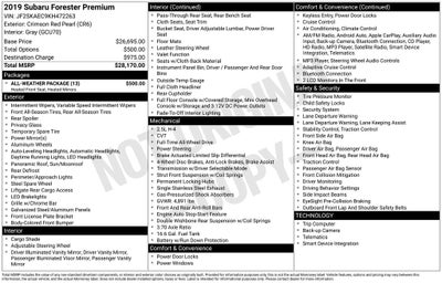 2019 Subaru Forester Premium