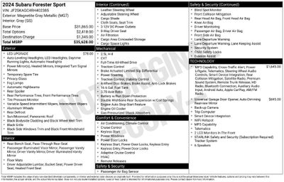 2024 Subaru Forester Sport