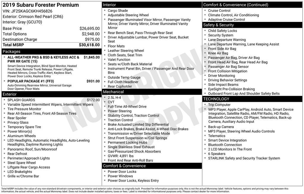 2019 Subaru Forester Premium