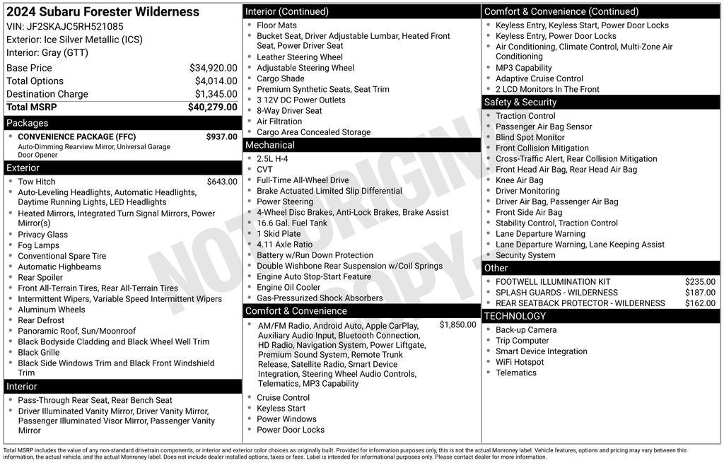 2024 Subaru Forester Wilderness