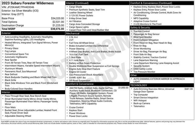 2023 Subaru Forester Wilderness