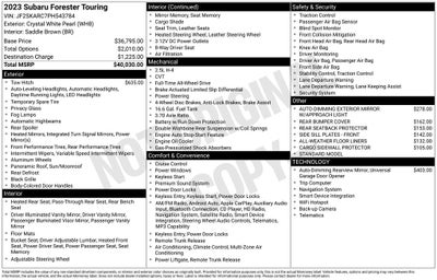 2023 Subaru Forester Touring