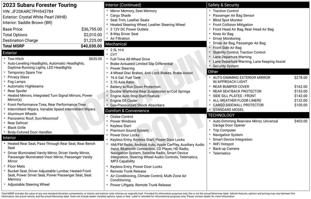 2023 Subaru Forester Touring