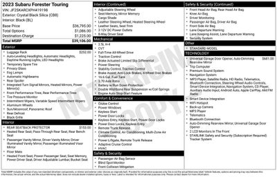 2023 Subaru Forester Touring