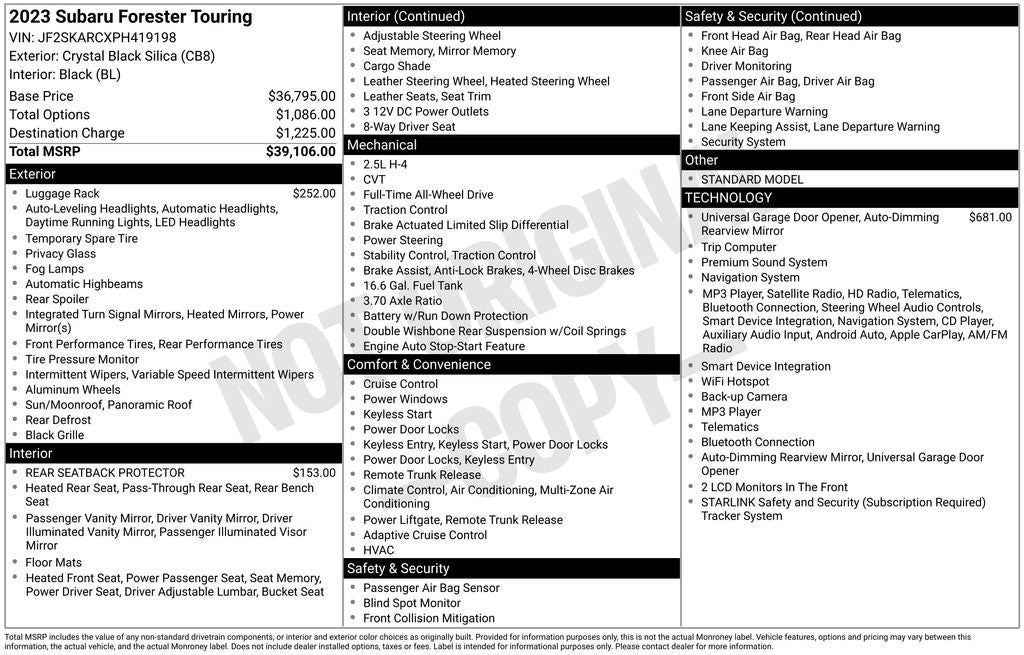 2023 Subaru Forester Touring