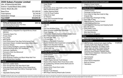 2020 Subaru Forester Limited