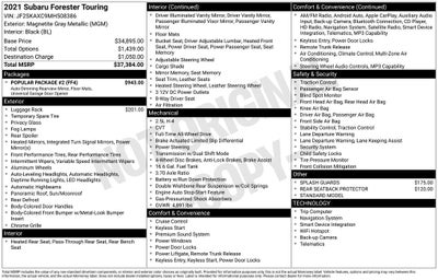 2021 Subaru Forester Touring