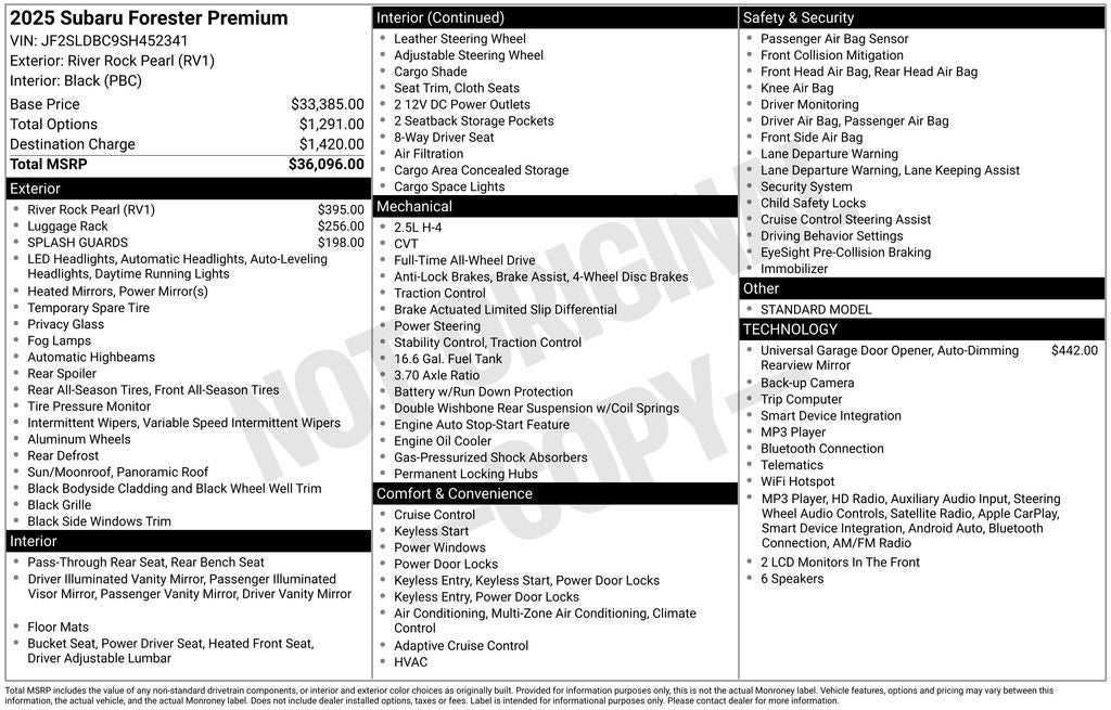 2025 Subaru Forester Premium