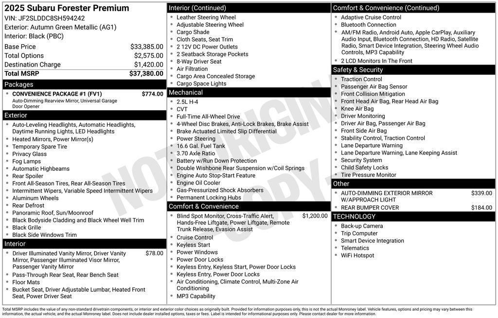 2025 Subaru Forester Premium