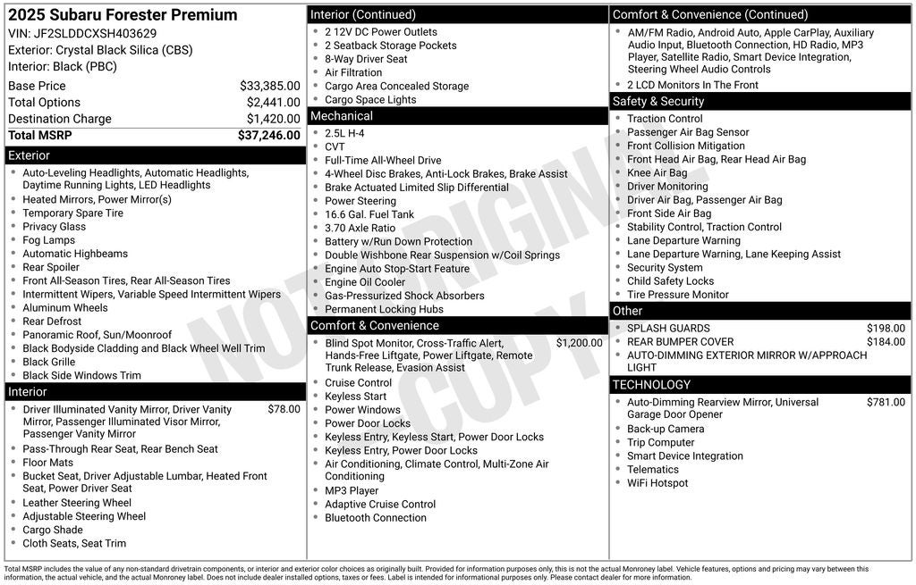 2025 Subaru Forester Premium