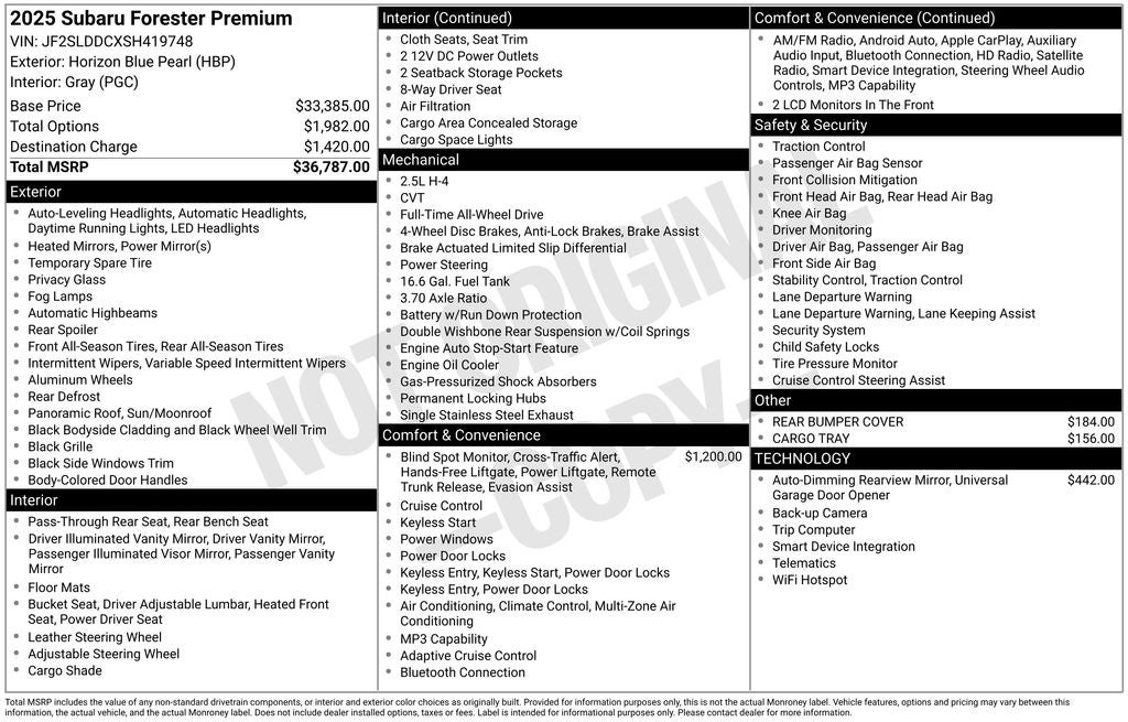 2025 Subaru Forester Premium