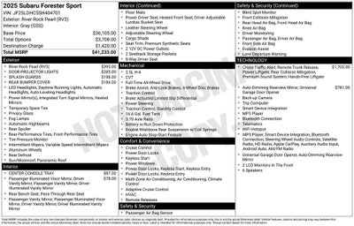 2025 Subaru Forester Sport