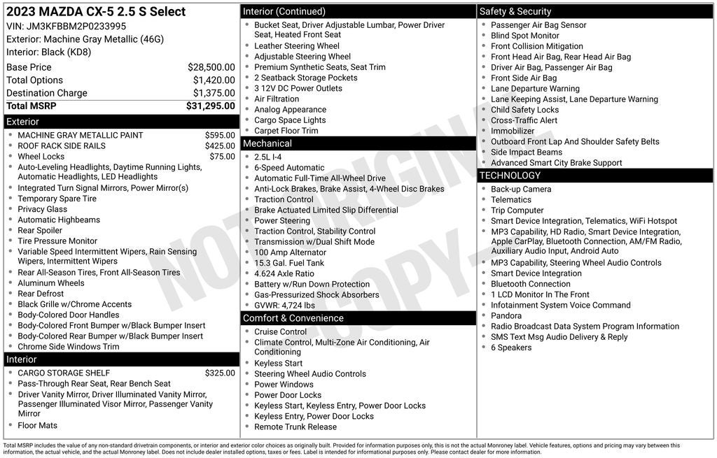 2023 Mazda Mazda CX-5 2.5 S Select Package