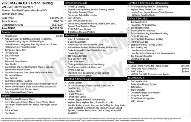 2023 Mazda Mazda CX-9 Grand Touring