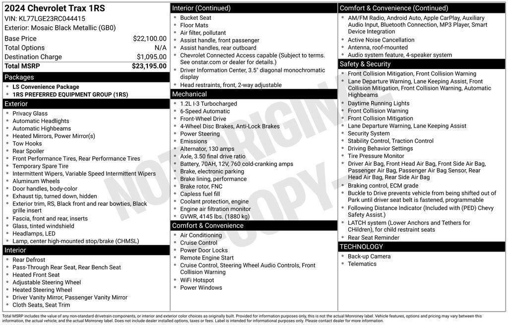 2024 Chevrolet Trax 1RS