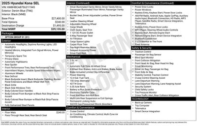 2025 Hyundai Kona SEL