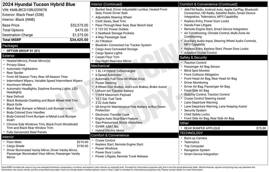 2024 Hyundai Tucson Hybrid Blue