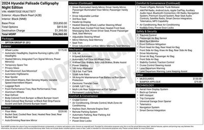 2024 Hyundai Palisade Calligraphy Night Edition
