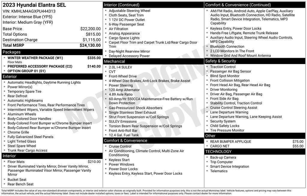 2023 Hyundai Elantra SEL