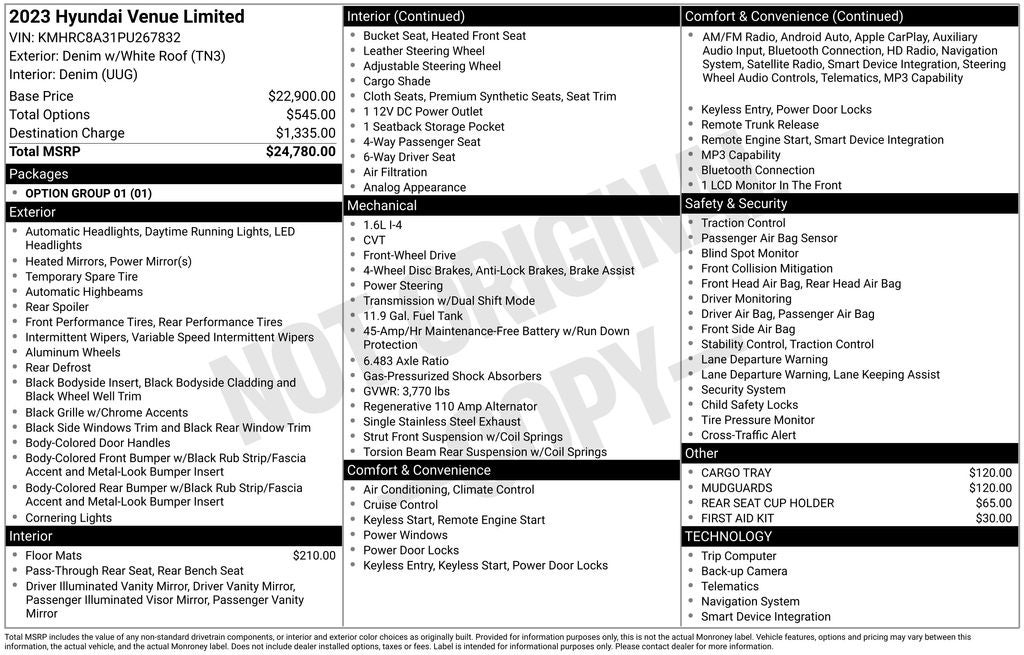 2023 Hyundai Venue Limited