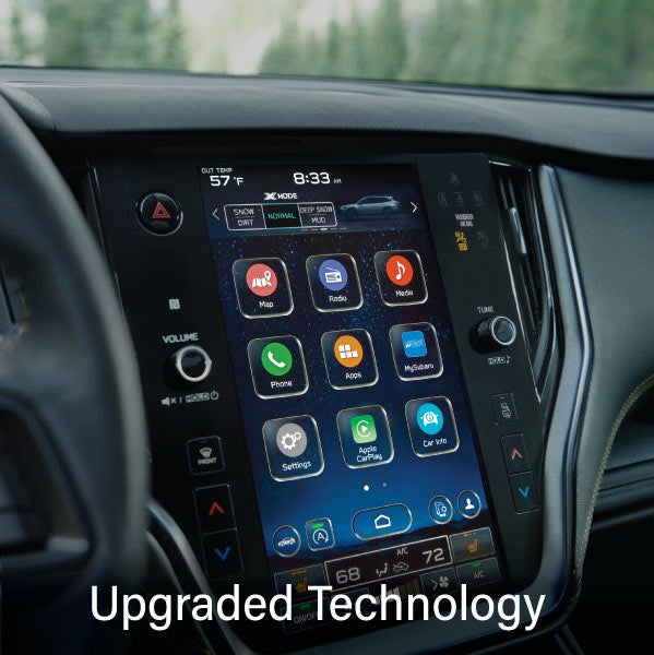 An 8-inch available touchscreen with the words &ldquo;Ugraded Technology&ldquo;. | Jenkins Subaru in Bridgeport WV
